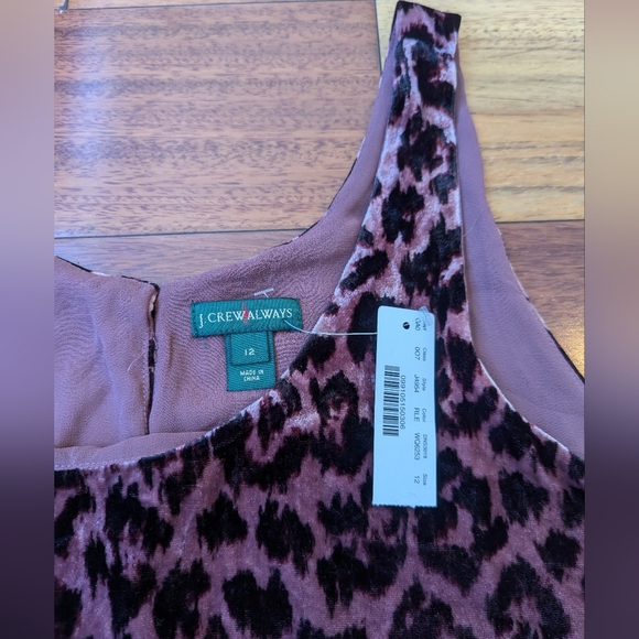 J.Crew Always Leopard Velvet Print NWT size 12 - Picture 2 of 6